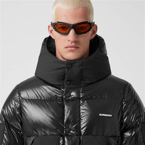 burberry log nylon jacket|Nylon Puffer Jacket in Black .